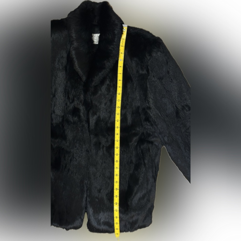Dyed Black Rabbit Fur Jacket - Picture 9 of 9